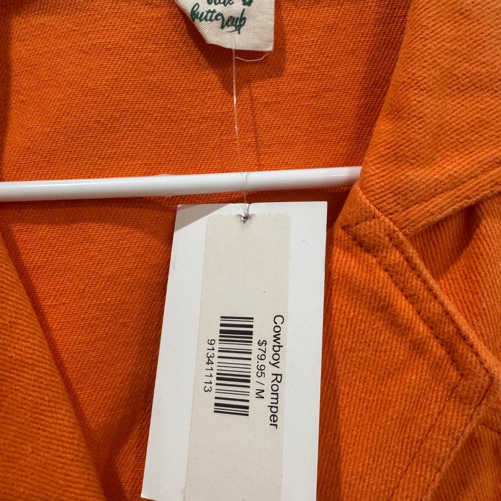 Vibrant Orange Wrap Jumpsuit - Picture 3 of 5